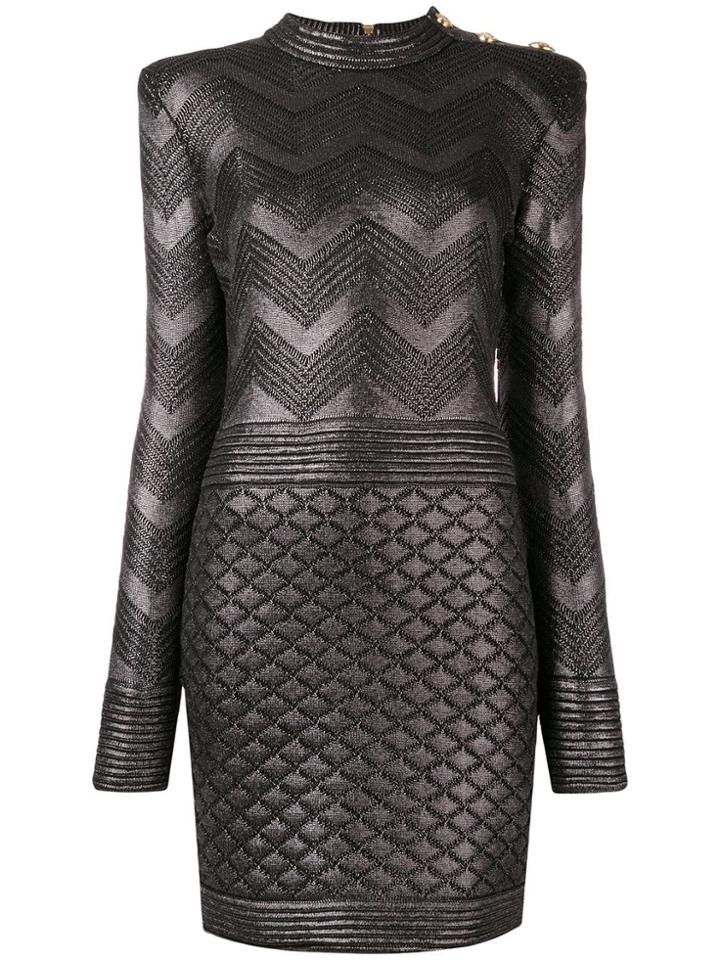 Balmain Long-sleeved Dress - Black