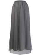 Red Valentino Tulle Layered Long Skirt - Grey