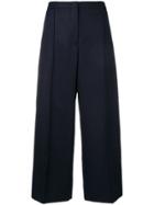 Jil Sander Cropped Wide-leg Trousers - Blue