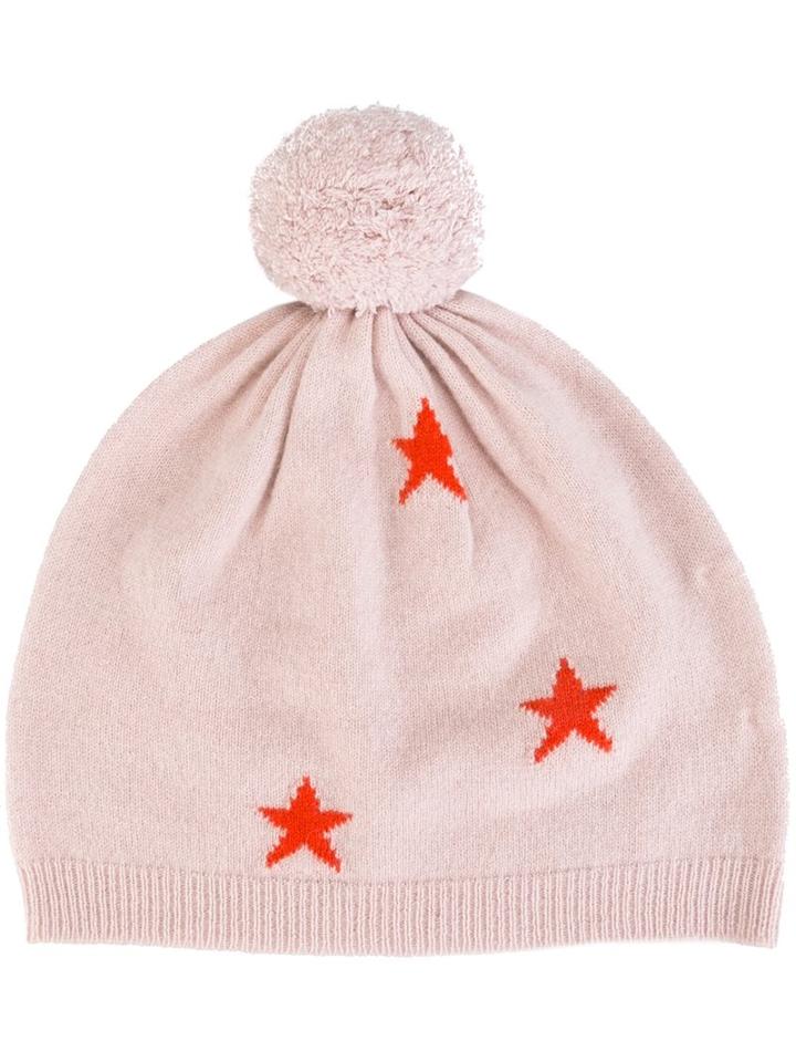 Chinti And Parker Star Intarsia Hat, Women's, Pink/purple, Cashmere/wool