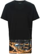 Letasca New York Print T-shirt, Men's, Size: L, Black, Cotton