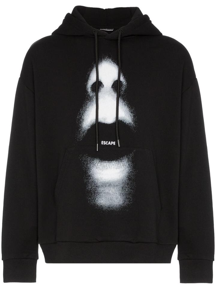 Marcelo Burlon County Of Milan Mouth Print Hoodie - Black