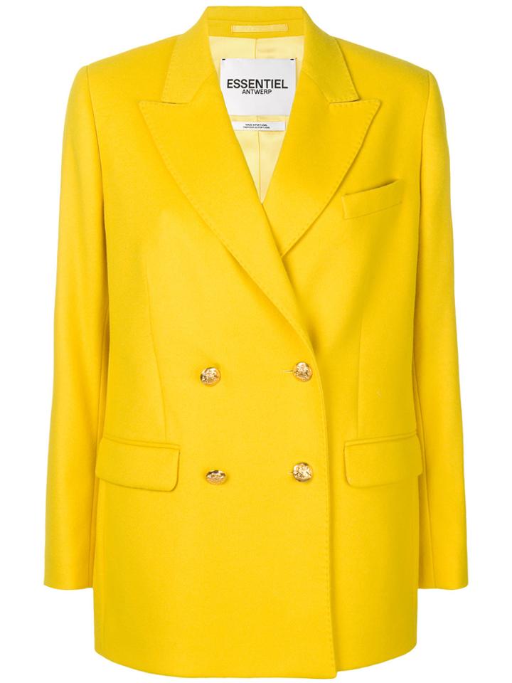 Essentiel Antwerp Double Breasted Blazer - Yellow & Orange