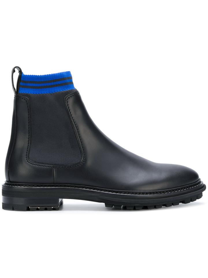 Lanvin Contrast-hem Chelsea Boots - Black
