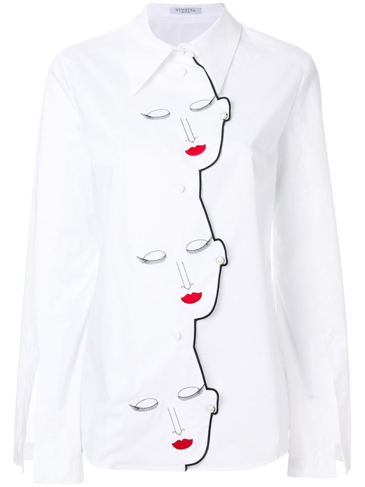 Vivetta Face Silhouette Front Shirt - White