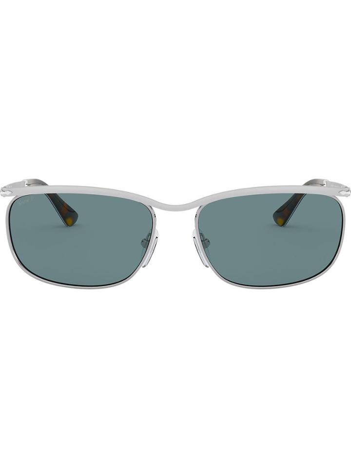 Persol Rectangular Frame Sunglasses - Silver