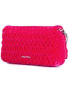 Miu Miu Woven Clutch, Women's, Pink/purple, Velvet