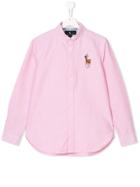 Ralph Lauren Kids Teen Logo Embroidered Shirt - Pink & Purple