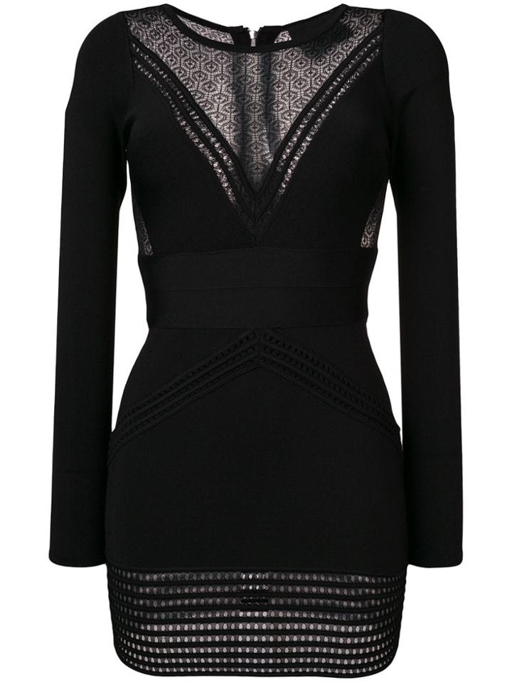 John Richmond Sheer Panel Dress - Black