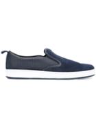 Armani Jeans Slip-on Sneakers - Blue