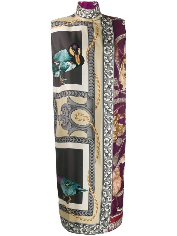 Salvatore Ferragamo Printed Dress - Black