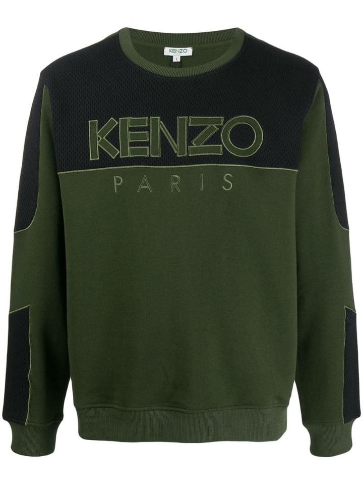 Kenzo Mesh Panel Sweatshirt - Green