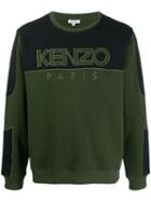 Kenzo Mesh Panel Sweatshirt - Green