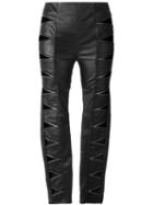 Saint Laurent Zip Detail Trousers, Women's, Size: 38, Black, Lamb Skin