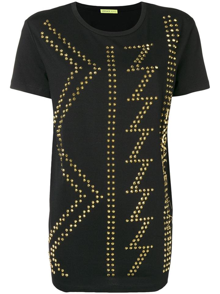 Versace Jeans Studded Crewneck T-shirt - Black