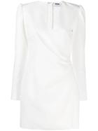 Msgm Wrap Style Front Dress - White