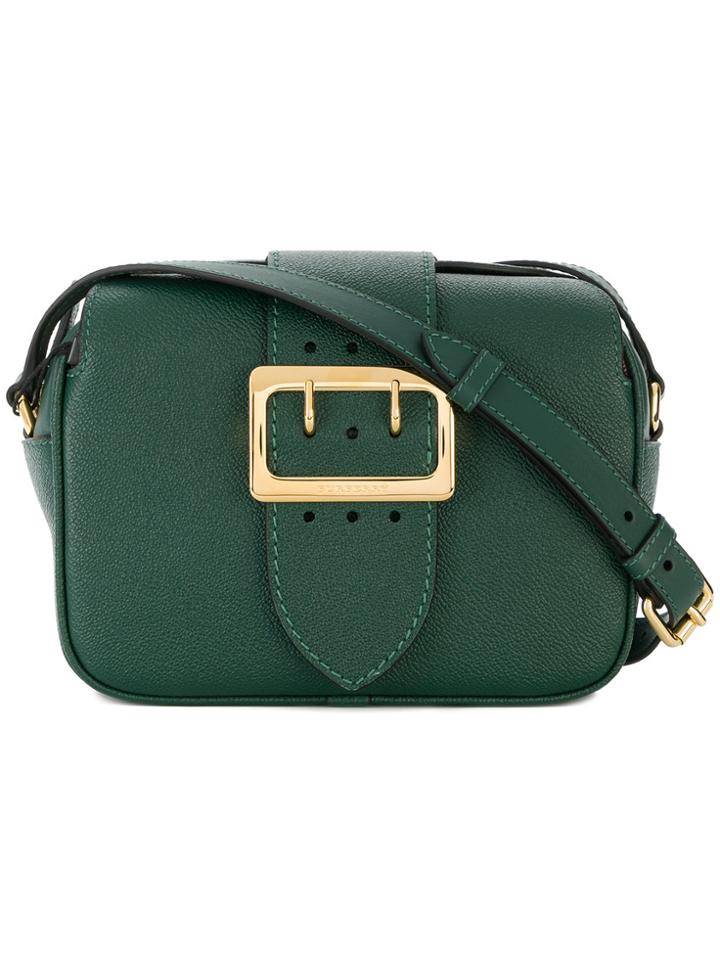 Burberry Buckled Plaque Shoulder Bag - Green