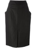 Isabel Marant Stanton Patch Pocket Skirt, Women's, Size: 38, Black, Cotton/linen/flax