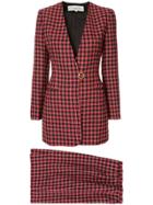 Christian Dior Pre-owned Long Sleeve Setup Jacket Skirt - Red