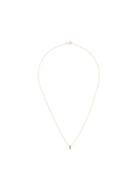Natalie Marie 9kt Yellow Gold Quartz Baguette Pendant Necklace