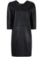 Maison Margiela Leather Shift Dress - Black