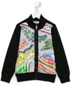 Moschino Kids Printed Jacket, Girl's, Size: 6 Yrs, Black