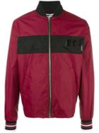 Mcq Alexander Mcqueen Contrast Stripe Bomber Jacket, Men's, Size: 50, Red, Polyamide/polyester