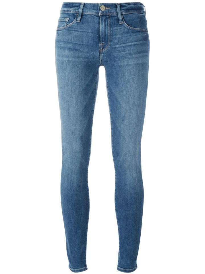 Skinny Jeans, Women's, Size: 25, Blue, Cotton/polyester/spandex/elastane, Frame Denim
