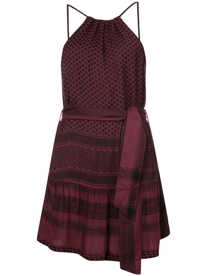 Cecilie Copenhagen - Belted Slip Dress - Women - Viscose - 1, Red, Viscose