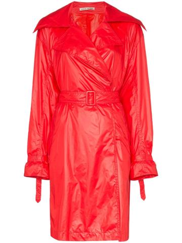 Samuel Gui Yang Brigitte Belted Trench Coat - Red
