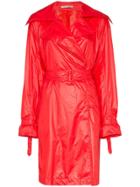 Samuel Gui Yang Brigitte Belted Trench Coat - Red