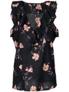 Paige Floral Sleeve-less Top - Blue