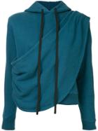 Unravel Project Terry Draped Hoodie - Blue