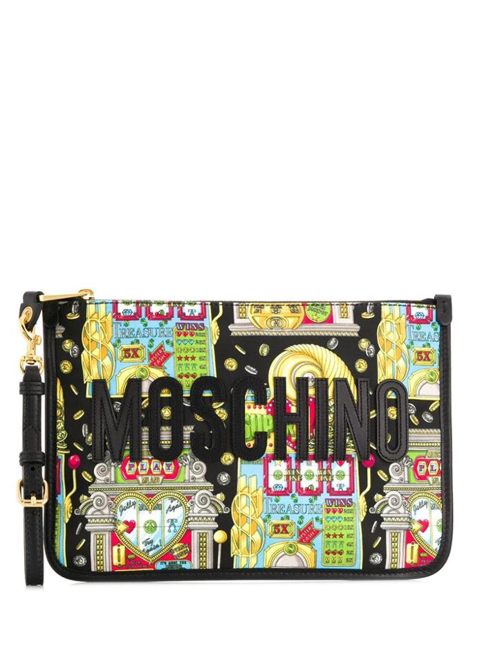 Moschino Slot Machine Clutch Bag - Black