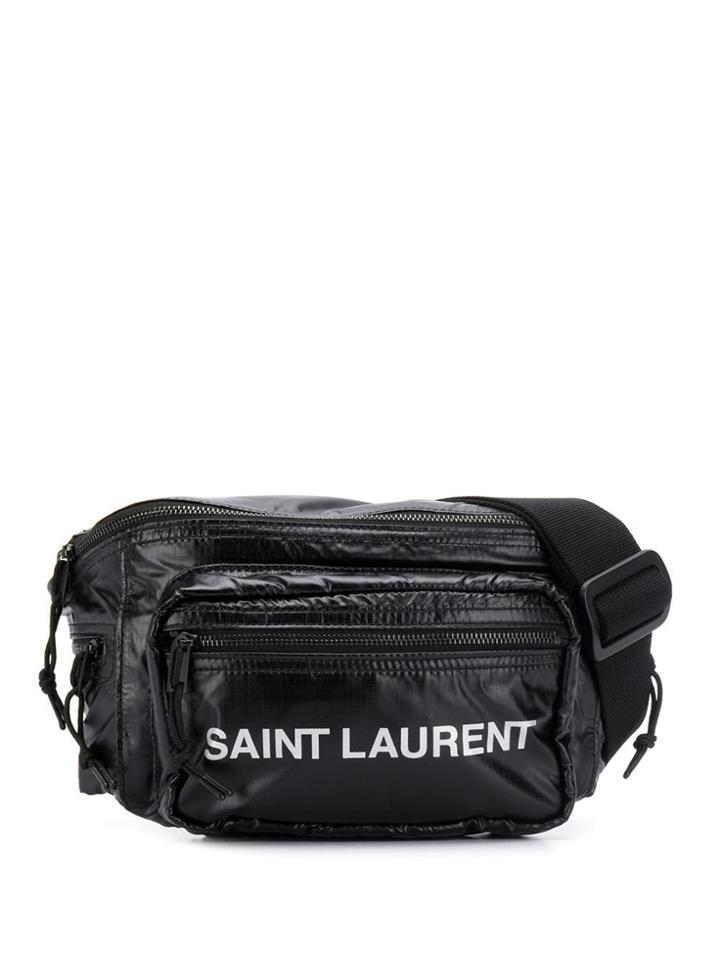 Saint Laurent Nylon Zip Belt Bag - Black
