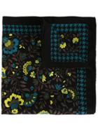 Versace Vintage Floral Print Pocket Square, Men's, Black