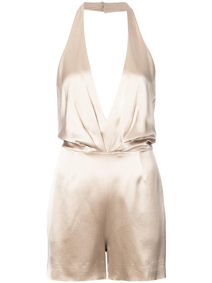 Haney - Delphine Playsuit - Women - Silk - 8, Grey, Silk