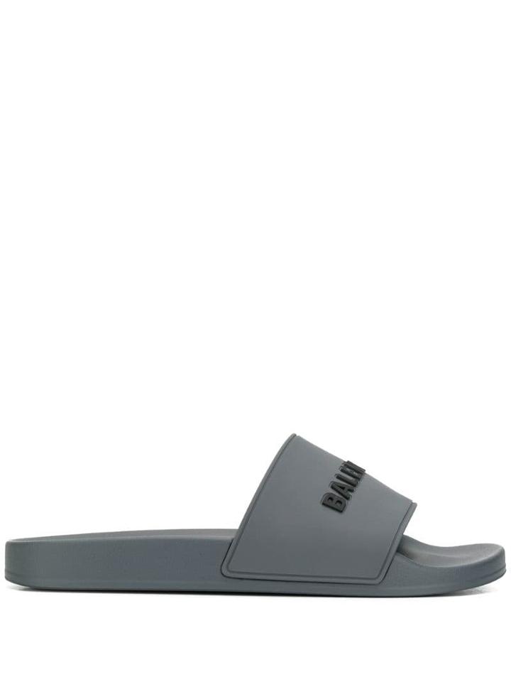 Balenciaga Everyday Logo Slides - Grey