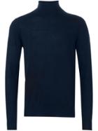 Paolo Pecora Roll Neck Sweater - Blue