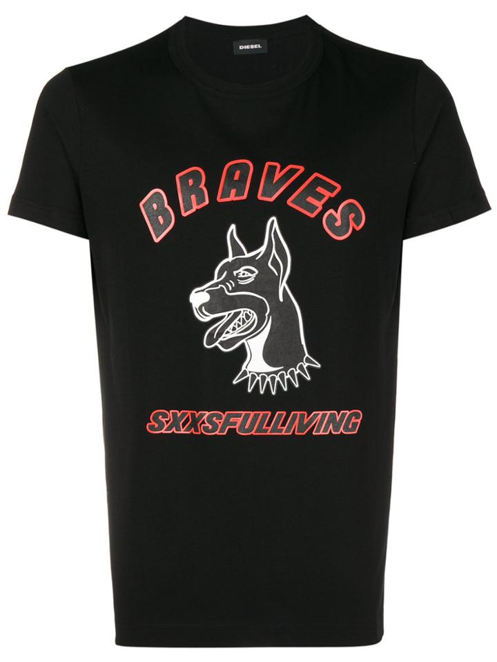Diesel T-diego-wf T-shirt - Black