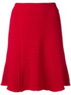 Kenzo Short Ribbed Skirt - Red