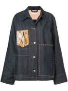 Ssheena Patched Denim Jacket - Blue