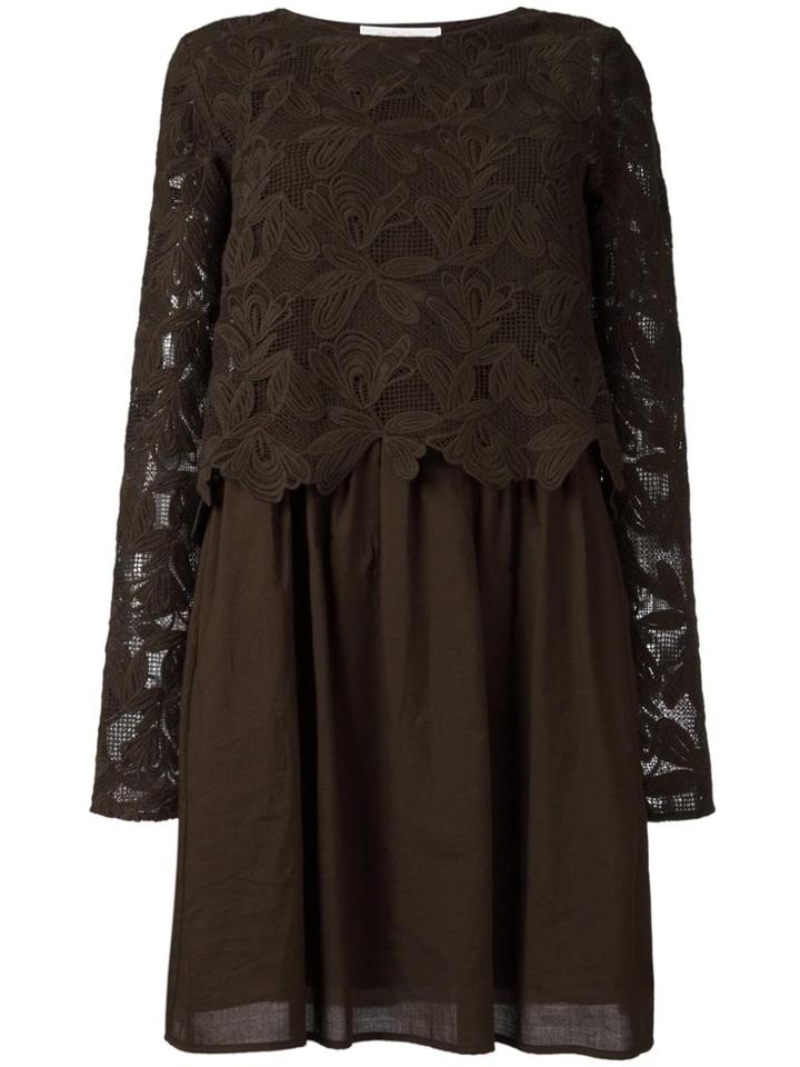 See By Chloé Embroidered Top Dress - Green