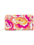 Emilio Pucci Zip Around Abstract Wallet - Yellow & Orange