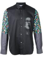 Junya Watanabe Comme Des Garçons Man Face Print Shirt, Men's, Size: Medium, Black, Cotton
