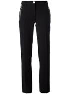 Versus Zip Detail Straight Trousers - Black