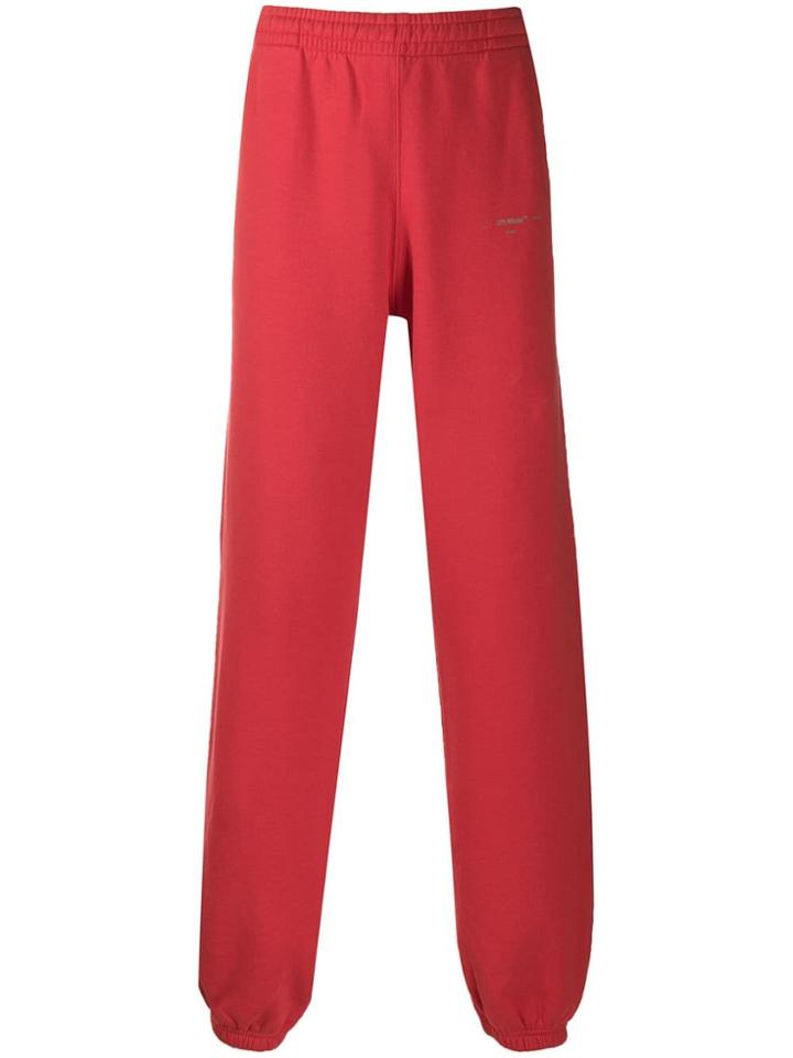 Off-white Logo Jogging Trousers - Red