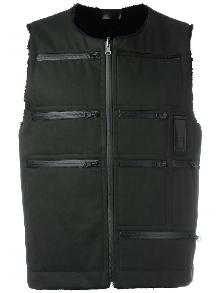 Letasca Zipper Detailing Gilet, Men's, Size: Xl, Green, Polyester