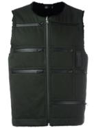 Letasca Zipper Detailing Gilet, Men's, Size: Xl, Green, Polyester