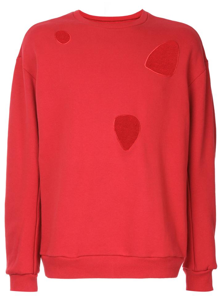 Yoshiokubo Distressed Long Sleeved Jumper - Red